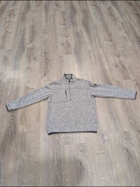 Sun Mountain Golf Fleece Sweater Knit Half-Zip Pullover Gray Men's Size Small